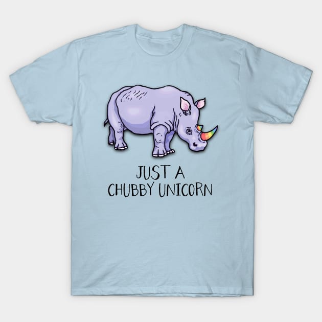 Chubby Unicorn (Rhino) T-Shirt by JasonLloyd